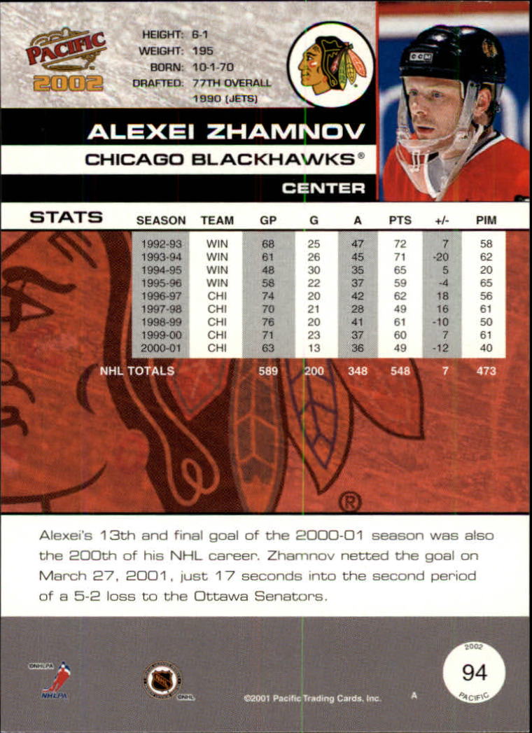B0106- 2001-02 Pacific Hockey Karten 1-452 + Rookies -du Pick- 15 + Free US - Bild 65 von 391