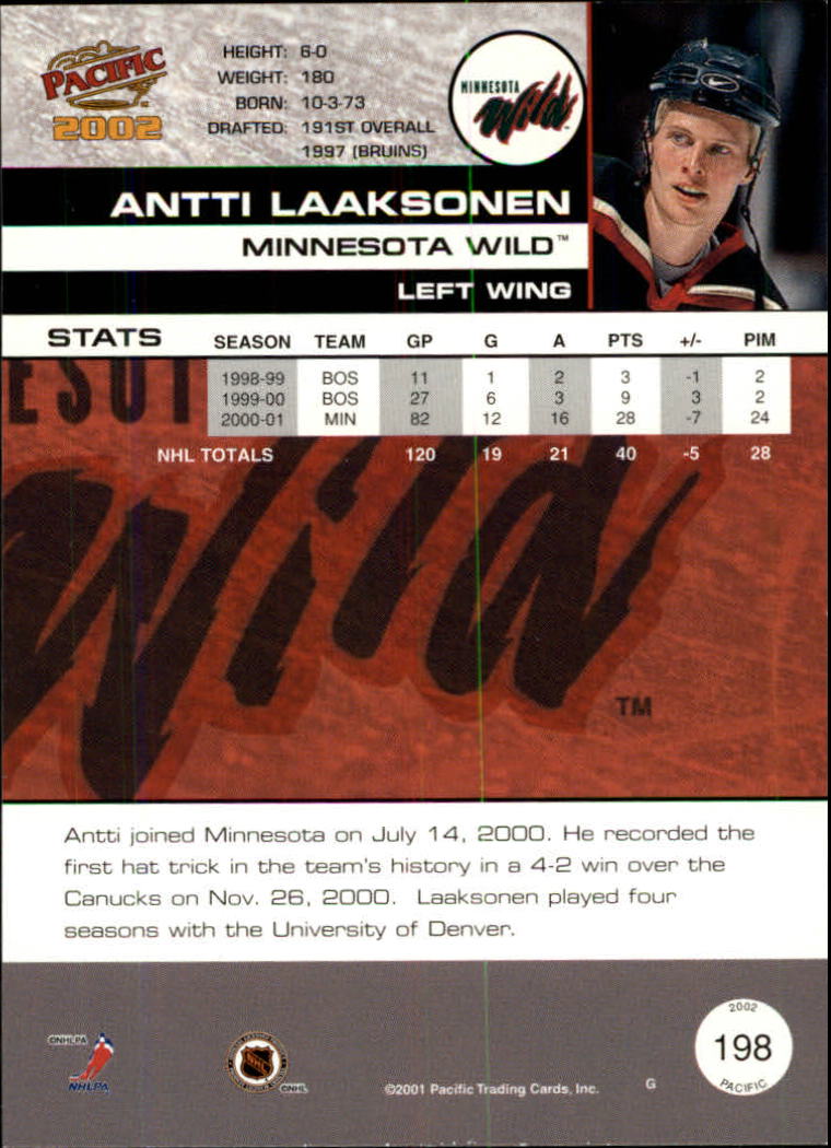 B0106- 2001-02 Pacific Hockey Karten 1-452 + Rookies -du Pick- 15 + Free US - Bild 159 von 391