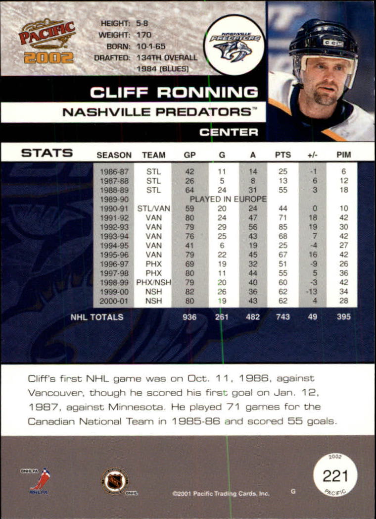 B0106- 2001-02 Pacific Hockey Karten 1-452 + Rookies -du Pick- 15 + Free US - Bild 187 von 391