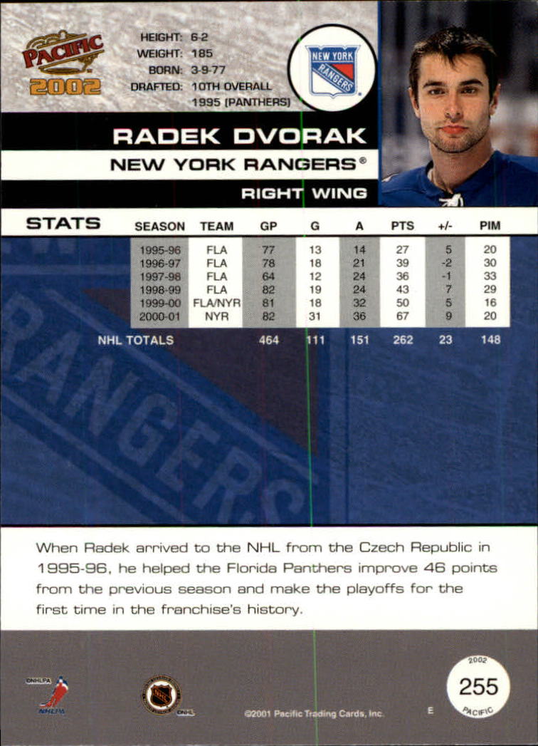 B0106- 2001-02 Pacific Hockey Karten 1-452 + Rookies -du Pick- 15 + Free US - Bild 219 von 391