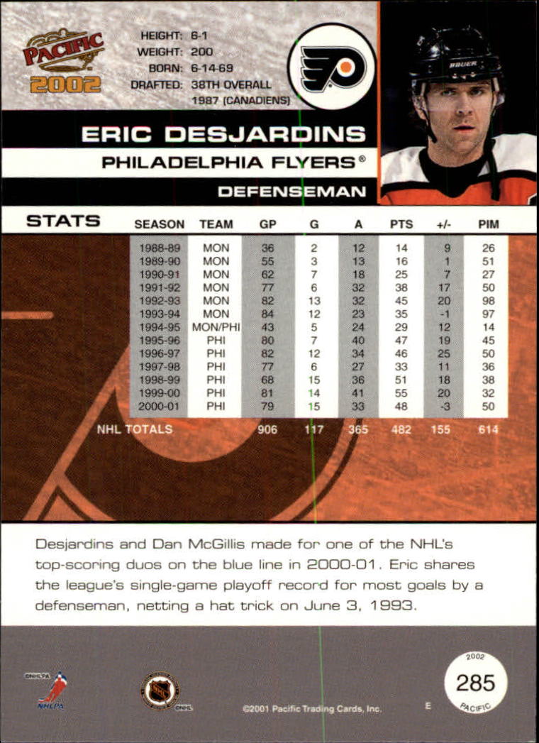 B0106- 2001-02 Pacific Hockey Karten 1-452 + Rookies -du Pick- 15 + Free US - Bild 259 von 391