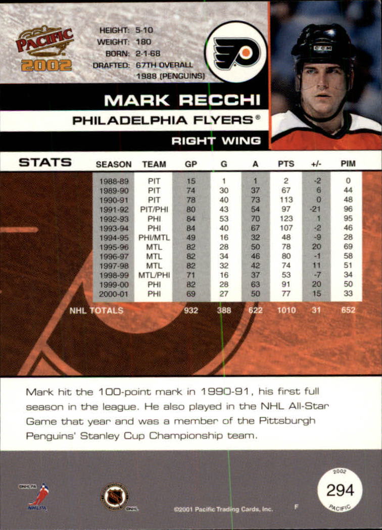 B0106- 2001-02 Pacific Hockey Karten 1-452 + Rookies -du Pick- 15 + Free US - Bild 271 von 391
