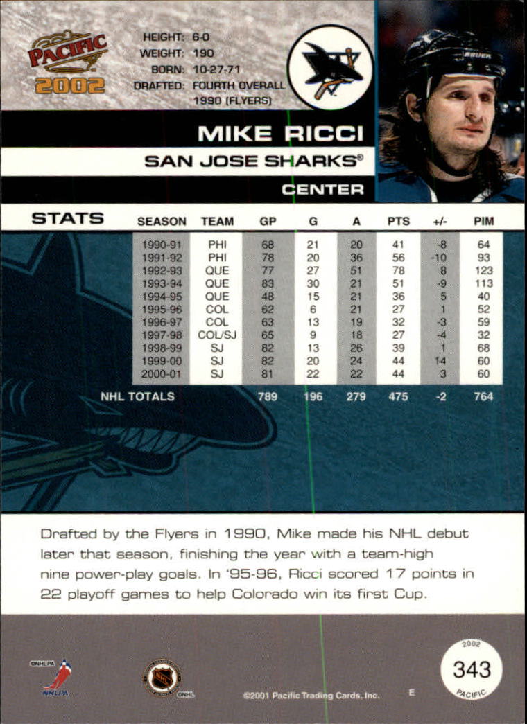 B0106- 2001-02 Pacific Hockey Karten 1-452 + Rookies -du Pick- 15 + Free US - Bild 303 von 391