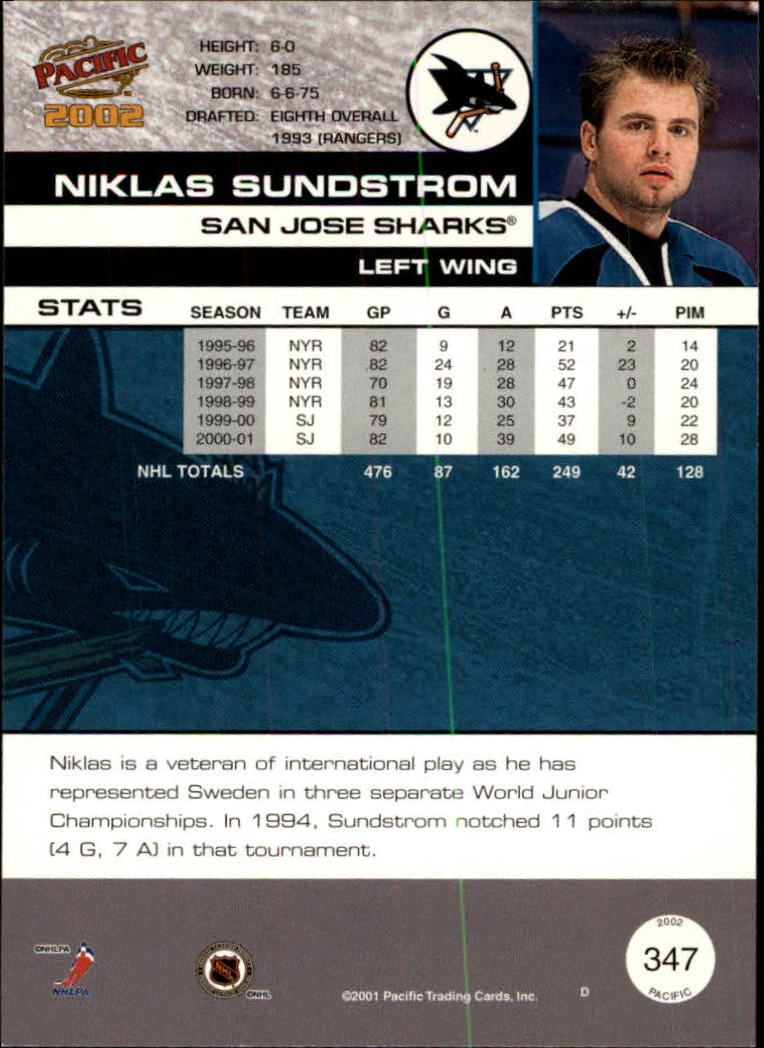 B0106- 2001-02 Pacific Hockey Karten 1-452 + Rookies -du Pick- 15 + Free US - Bild 309 von 391