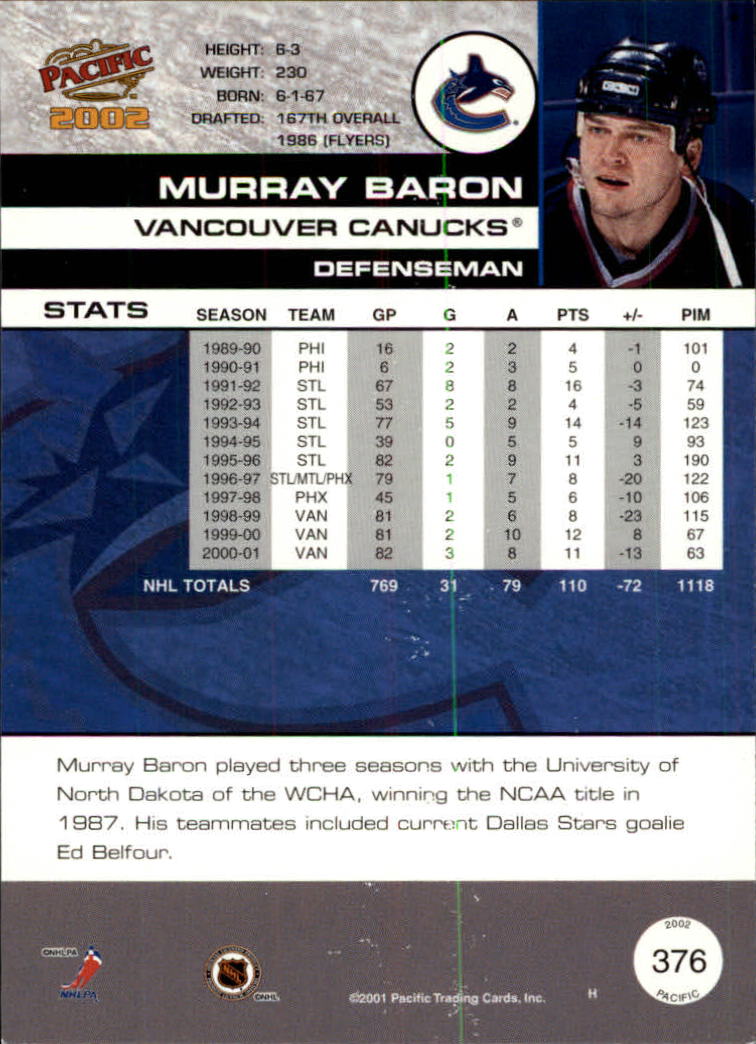 B0106- 2001-02 Pacific Hockey Karten 1-452 + Rookies -du Pick- 15 + Free US - Bild 345 von 391
