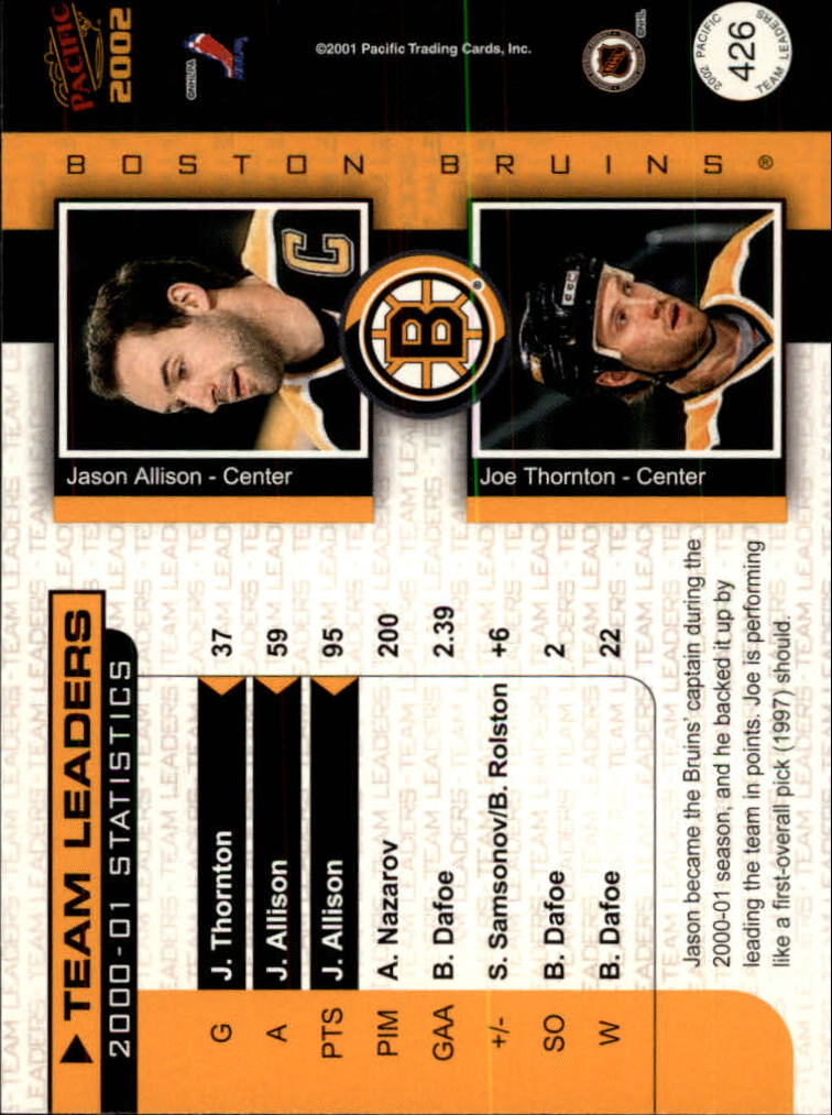 B0106- 2001-02 Pacific Hockey Karten 1-452 + Rookies -du Pick- 15 + Free US - Bild 385 von 391