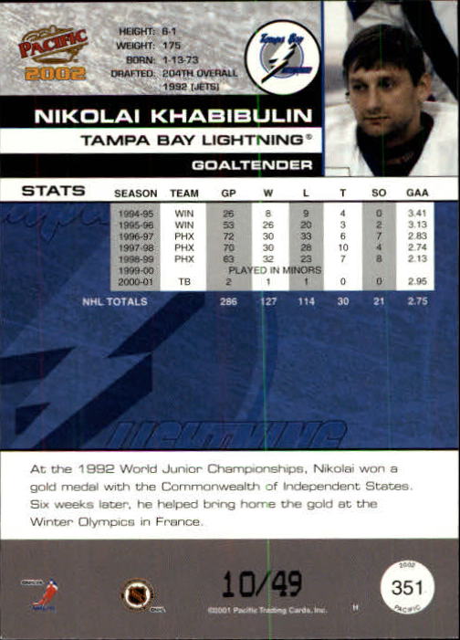 Sports Card Back