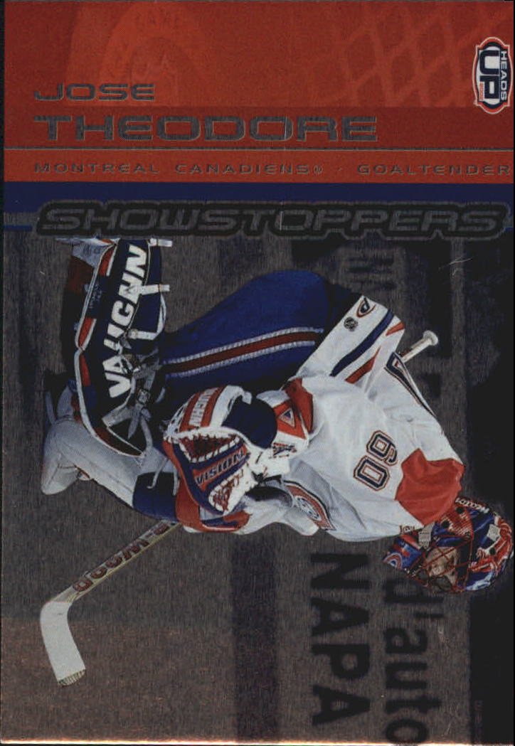 2001-02 Pacific Heads Up Showstoppers #11 Jose Theodore