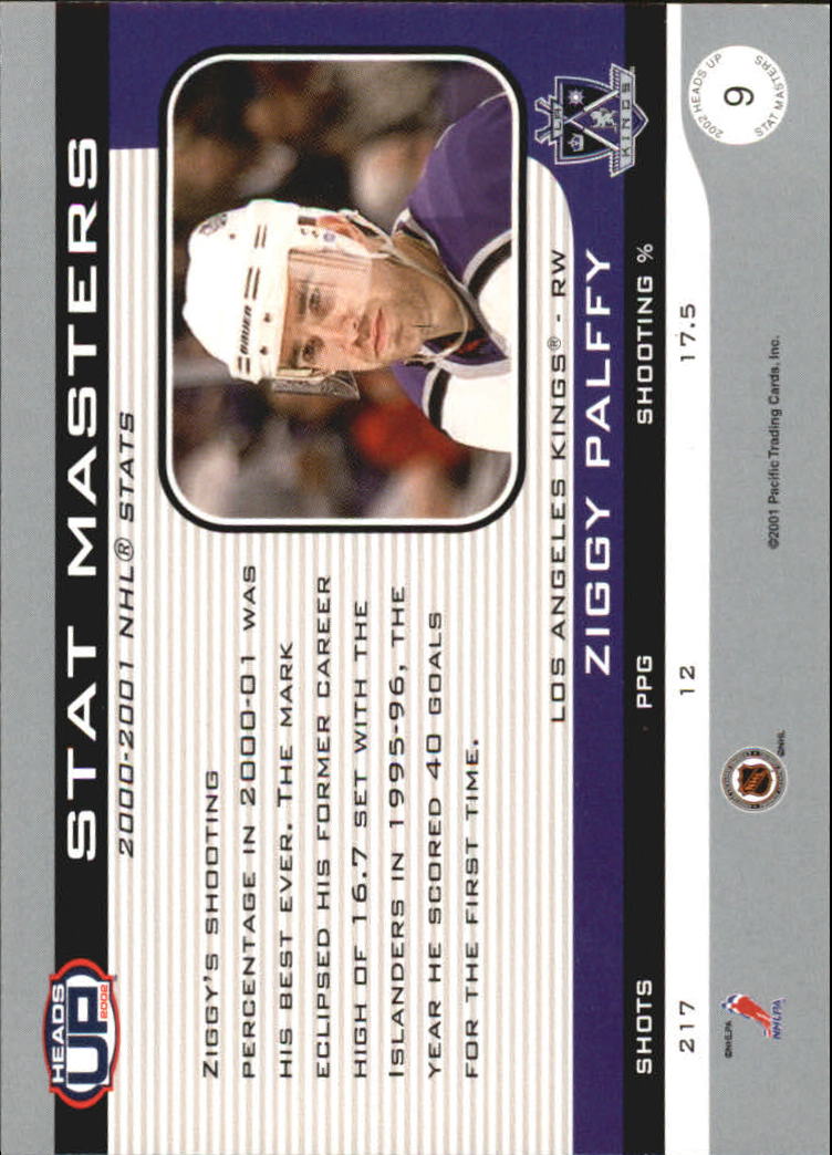 2001-02 Pacific Heads Up Stat Masters #9 Zigmund Palffy back image