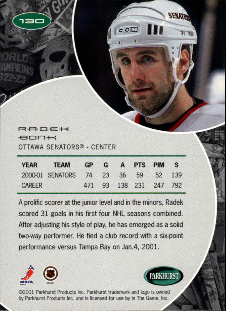 B2816- 2001-02 Parkhurst Hk Card #s 1-250 +Rookies -You Pick- 15+ FREE US SHIP - Picture 129 of 313