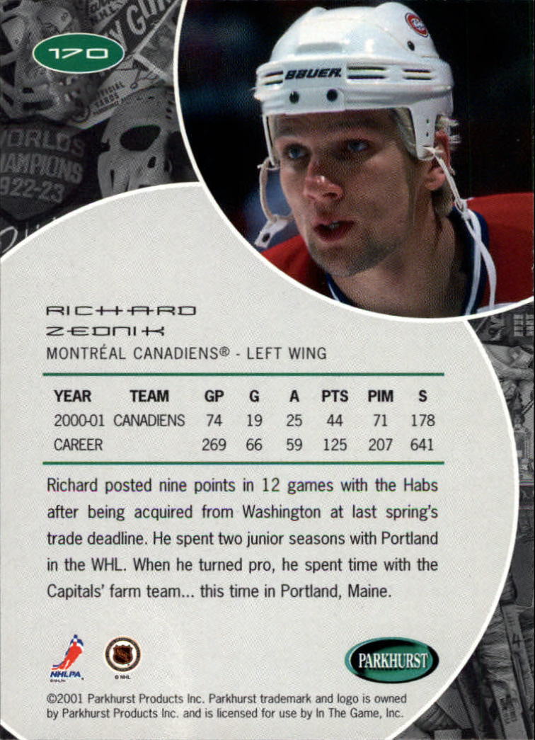 B2816- 2001-02 Parkhurst Hk Card #s 1-250 +Rookies -You Pick- 15+ FREE US SHIP - Picture 179 of 313
