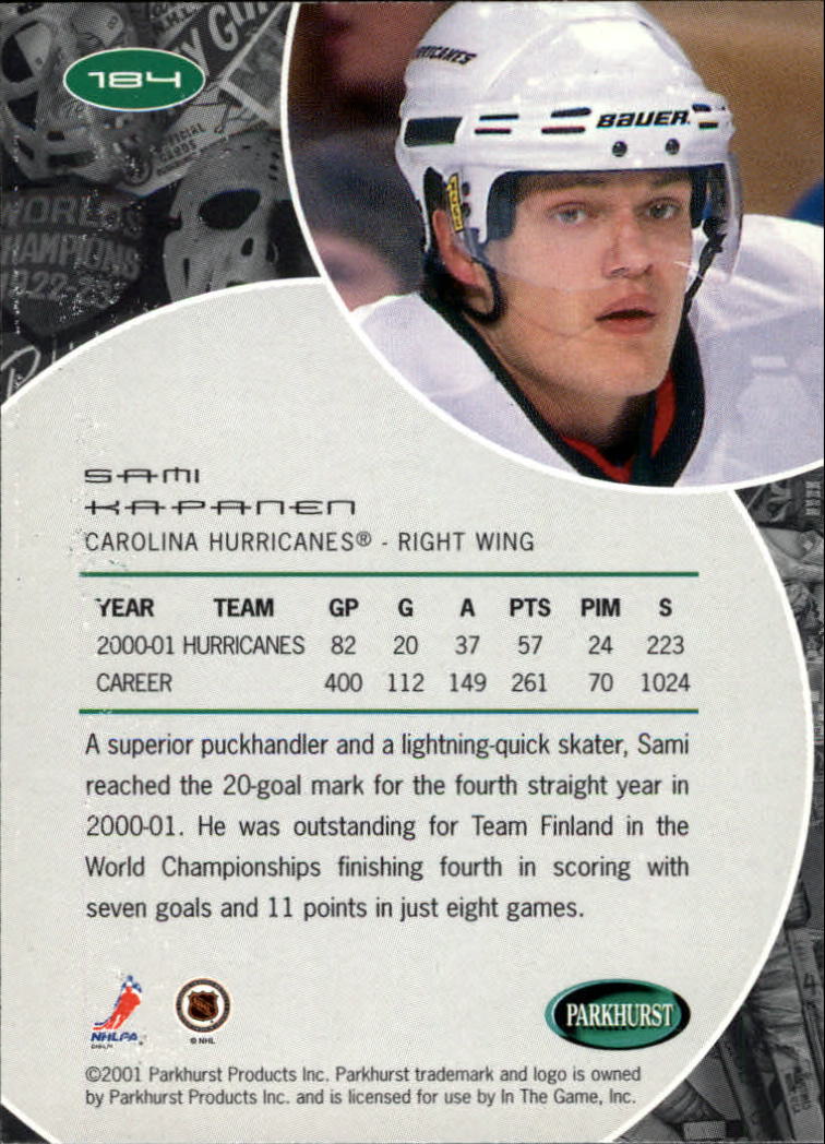 B2816- 2001-02 Parkhurst Hk Card #s 1-250 +Rookies -You Pick- 15+ FREE US SHIP - Picture 201 of 313
