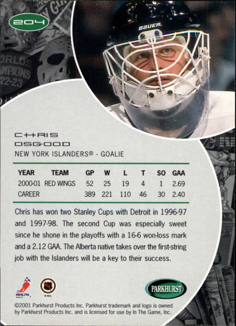 B2816- 2001-02 Parkhurst Hk Card #s 1-250 +Rookies -You Pick- 15+ FREE US SHIP - Picture 235 of 313