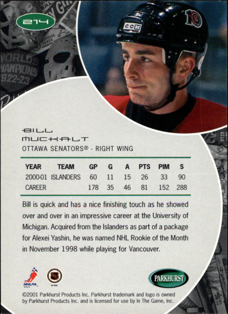 B2816- 2001-02 Parkhurst Hk Card #s 1-250 +Rookies -You Pick- 15+ FREE US SHIP - Picture 253 of 313