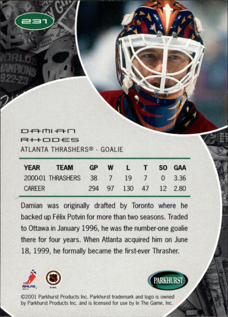 B2816- 2001-02 Parkhurst Hk Card #s 1-250 +Rookies -You Pick- 15+ FREE US SHIP - Picture 279 of 313