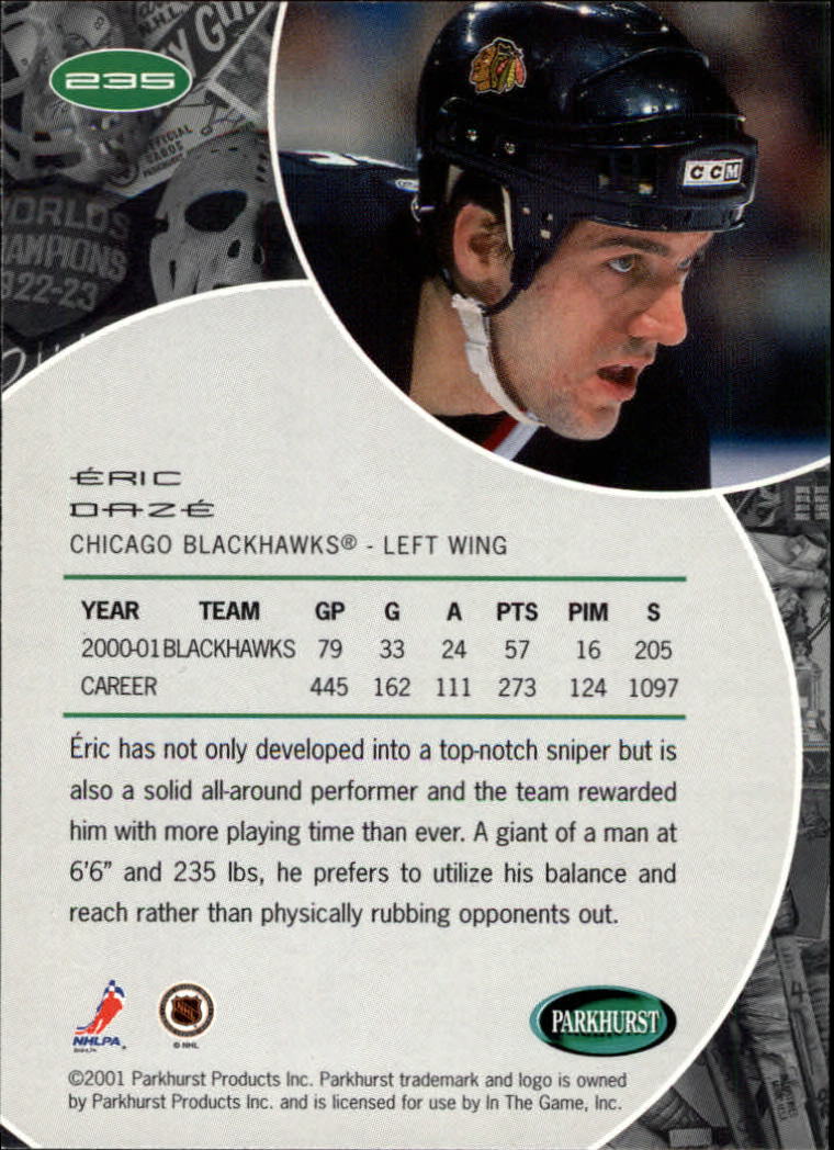 B2816- 2001-02 Parkhurst Hk Card #s 1-250 +Rookies -You Pick- 15+ FREE US SHIP - Picture 287 of 313
