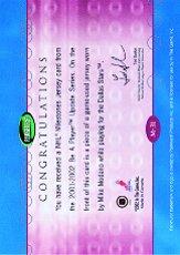 Sports Card Back