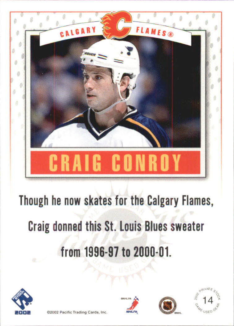 2001-02 Private Stock Game Gear #14 Craig Conroy back image