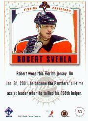 2001-02 Private Stock Game Gear Patches #50 Robert Svehla back image