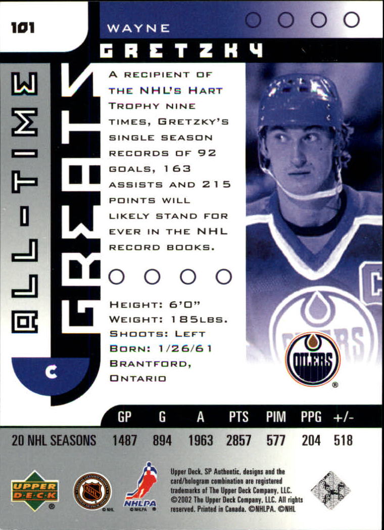 A3984- 2001-02 SP Authentic Hockey Card #s 1-180 -You Pick- 15+ FREE US SHIP - Picture 201 of 283