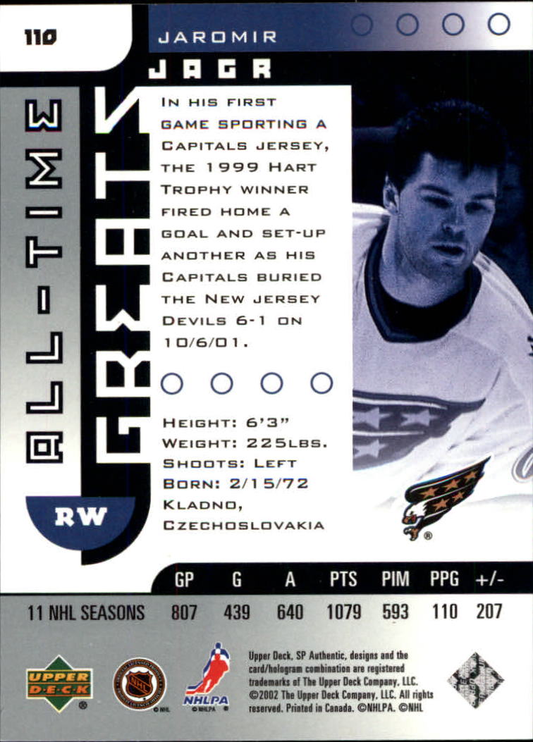 A3984- 2001-02 SP Authentic Hockey Card #s 1-180 -You Pick- 15+ FREE US SHIP - Picture 219 of 283