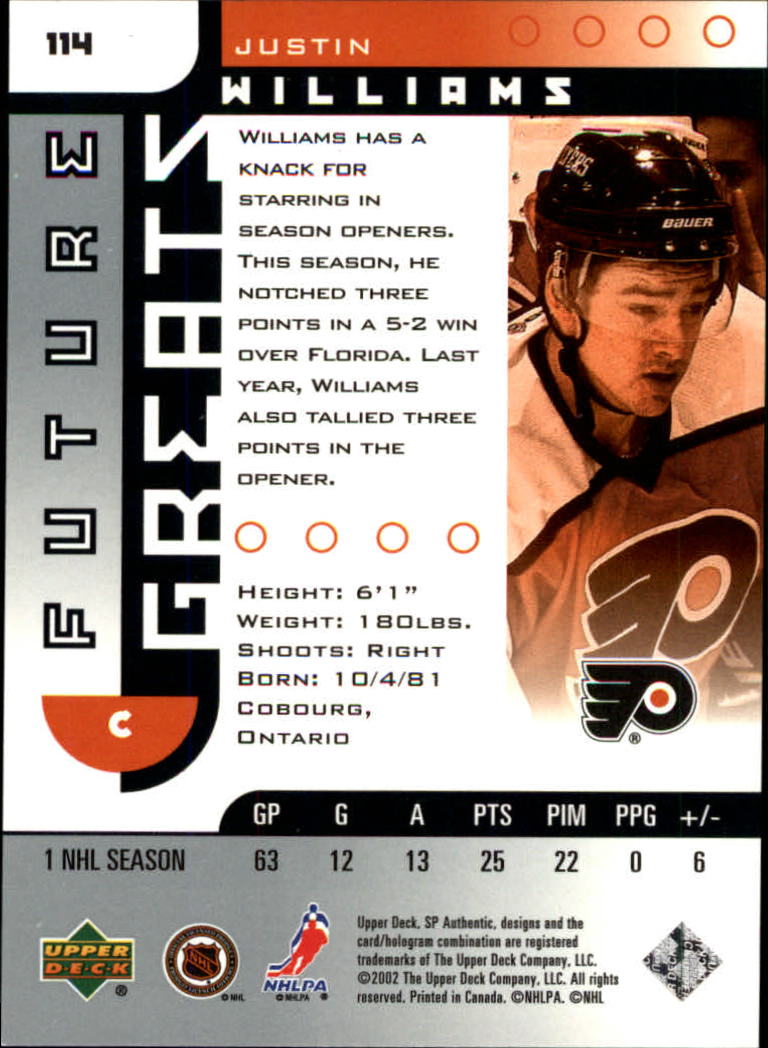 A3984- 2001-02 SP Authentic Hockey Card #s 1-180 -You Pick- 15+ FREE US SHIP - Picture 227 of 283