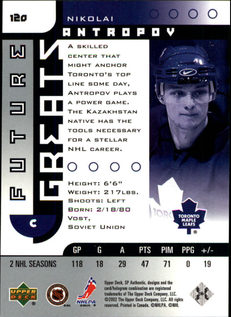 A3984- 2001-02 SP Authentic Hockey Card #s 1-180 -You Pick- 15+ FREE US SHIP - Picture 239 of 283