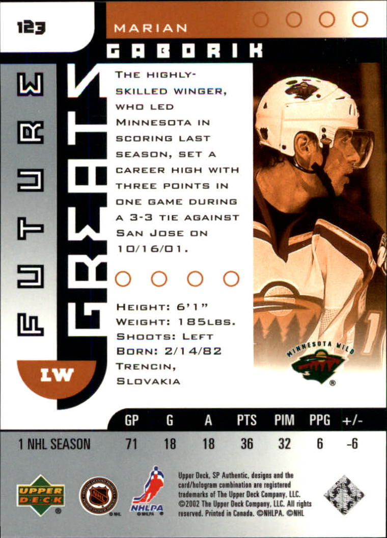A3984- 2001-02 SP Authentic Hockey Card #s 1-180 -You Pick- 15+ FREE US SHIP - Picture 245 of 283