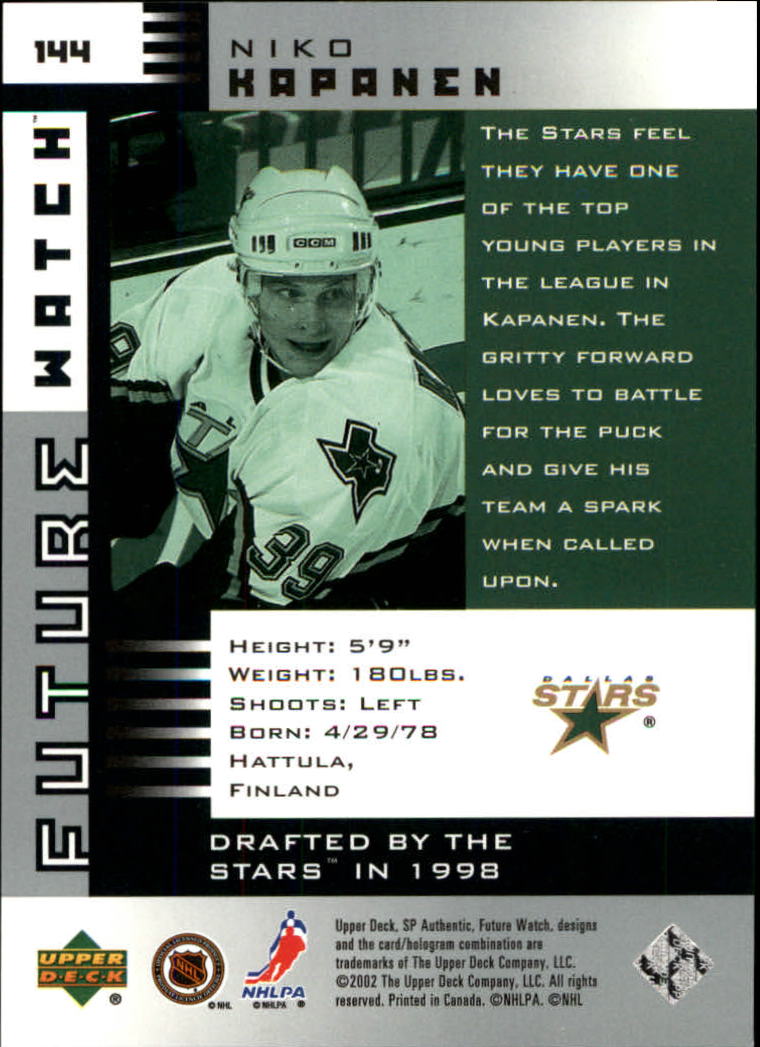 A3984- 2001-02 SP Authentic Hockey Card #s 1-180 -You Pick- 15+ FREE US SHIP - Picture 271 of 283