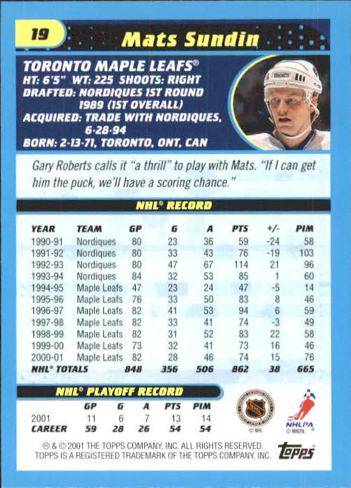 2001-02 Topps - #153 Stu Barnes