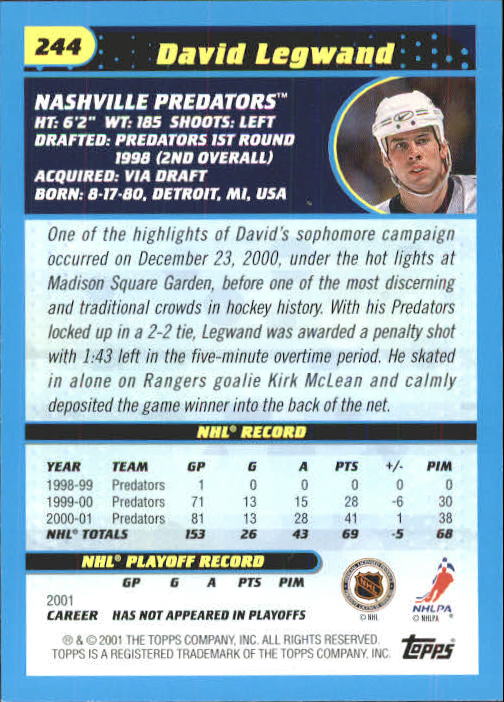 A6631- 2001-02 Topps Hockey Cards 201-330 +Inserts -You Pick- 15+ FREE US SHIP - Picture 81 of 321