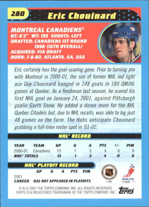 A6631- 2001-02 Topps Hockey Cards 201-330 +Inserts -You Pick- 15+ FREE US SHIP - Picture 145 of 321