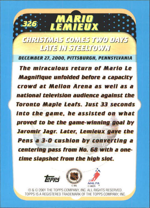 Mario Lemieux cards (1990-2023) Penguins - You Choose - Picture 52 of 107