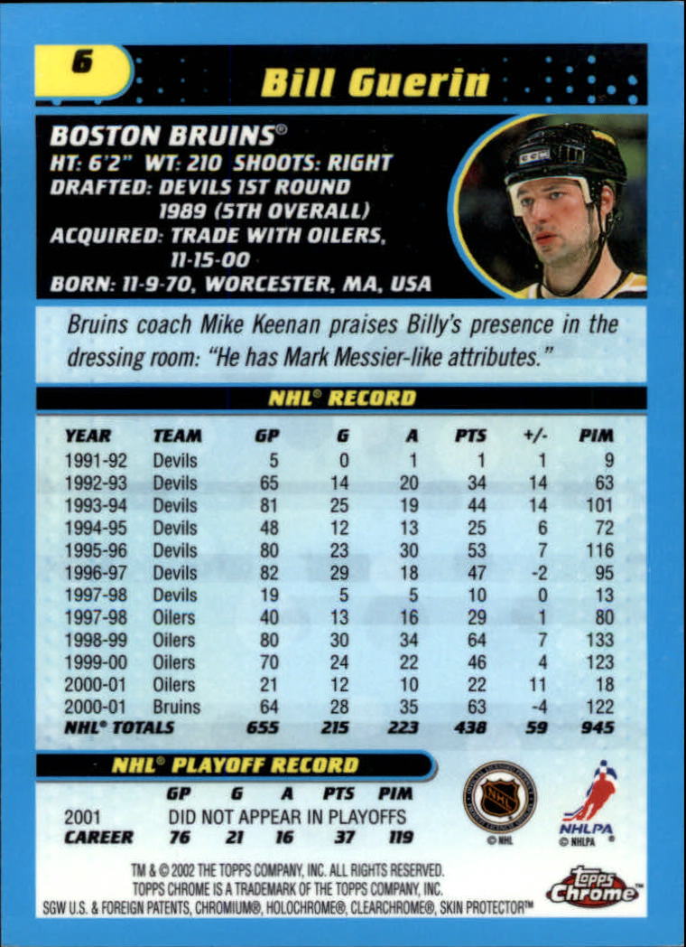 B1371-2001-02 Topps Chrome HK #S 1-182 + Rookies - Sie wählen aus- 15+ KOSTENLOSER US-VERSAND - Bild 13 von 362