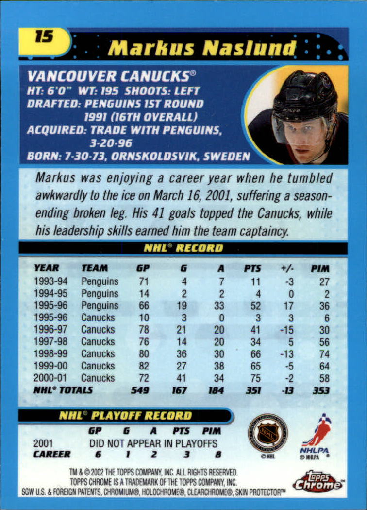 B1371-2001-02 Topps Chrome HK #S 1-182 + Rookies - Sie wählen aus- 15+ KOSTENLOSER US-VERSAND - Bild 29 von 362