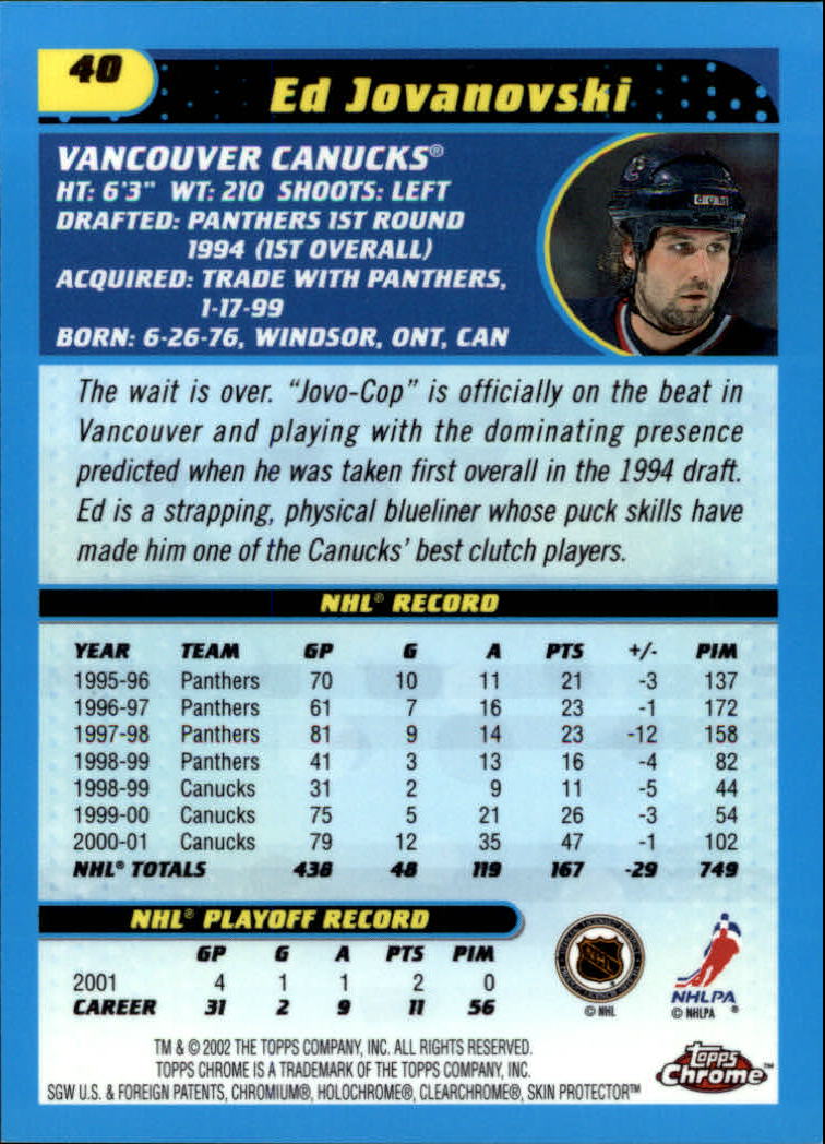 B1371-2001-02 Topps Chrome HK #S 1-182 + Rookies - Sie wählen aus- 15+ KOSTENLOSER US-VERSAND - Bild 79 von 362