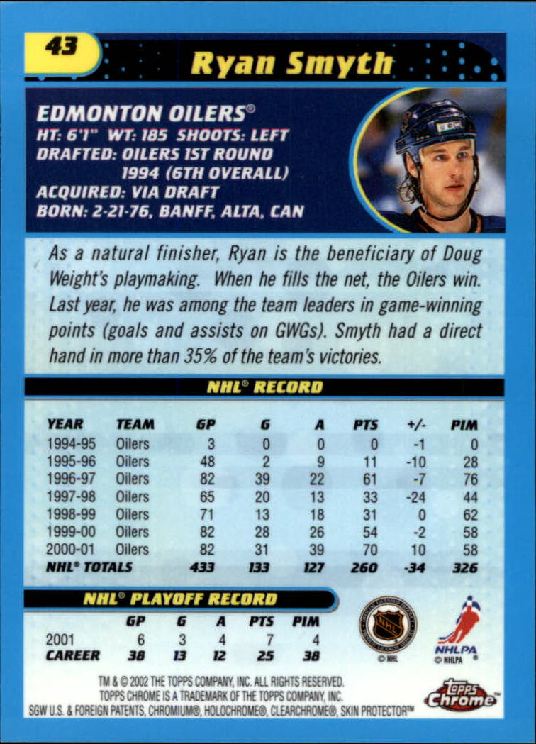 B1371-2001-02 Topps Chrome HK #S 1-182 + Rookies - Sie wählen aus- 15+ KOSTENLOSER US-VERSAND - Bild 85 von 362