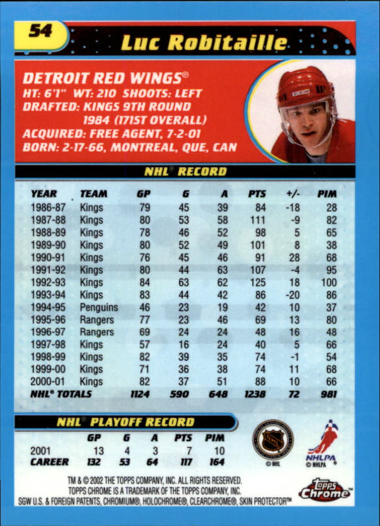 B1371-2001-02 Topps Chrome HK #S 1-182 + Rookies - Sie wählen aus- 15+ KOSTENLOSER US-VERSAND - Bild 107 von 362