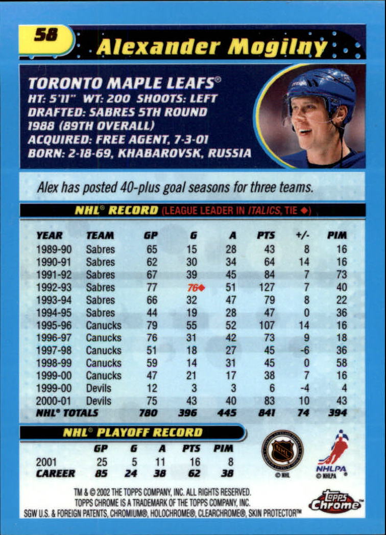 B1371-2001-02 Topps Chrome HK #S 1-182 + Rookies - Sie wählen aus- 15+ KOSTENLOSER US-VERSAND - Bild 115 von 362