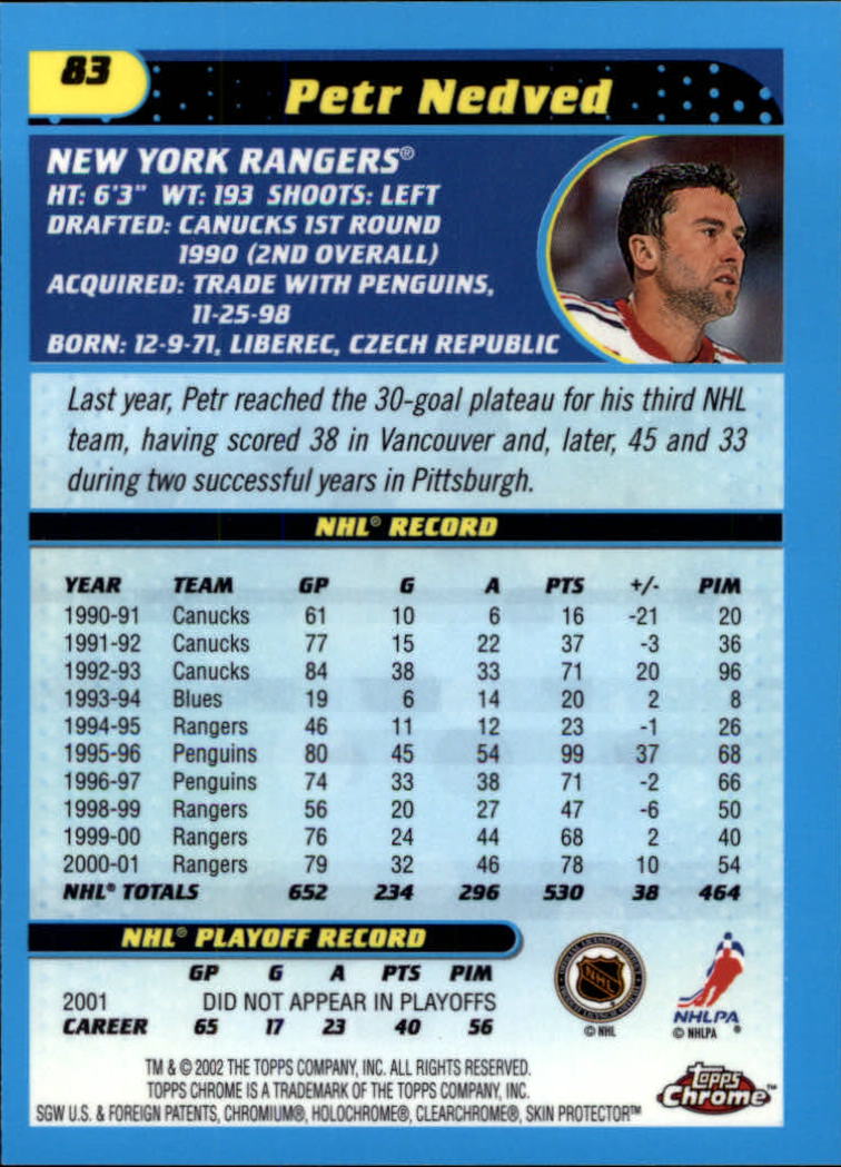 B1371-2001-02 Topps Chrome HK #S 1-182 + Rookies - Sie wählen aus- 15+ KOSTENLOSER US-VERSAND - Bild 165 von 362