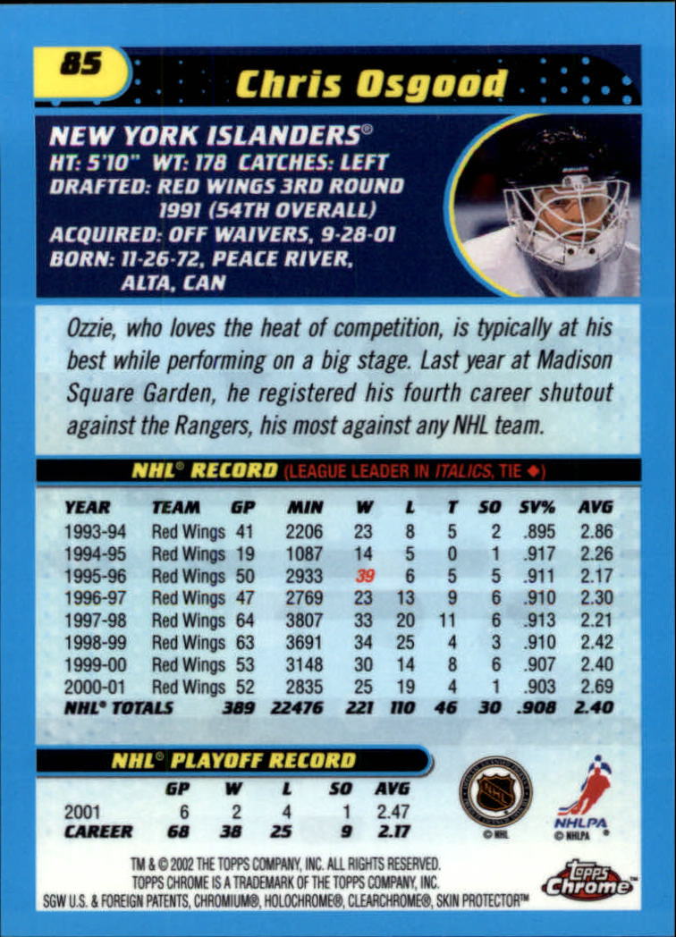 B1371-2001-02 Topps Chrome HK #S 1-182 + Rookies - Sie wählen aus- 15+ KOSTENLOSER US-VERSAND - Bild 169 von 362