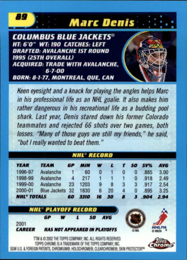 B1371-2001-02 Topps Chrome HK #S 1-182 + Rookies - Sie wählen aus- 15+ KOSTENLOSER US-VERSAND - Bild 177 von 362