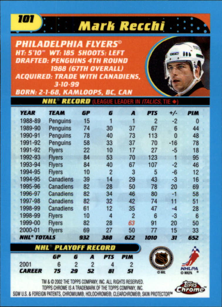 B1371-2001-02 Topps Chrome HK #S 1-182 + Rookies - Sie wählen aus- 15+ KOSTENLOSER US-VERSAND - Bild 201 von 362