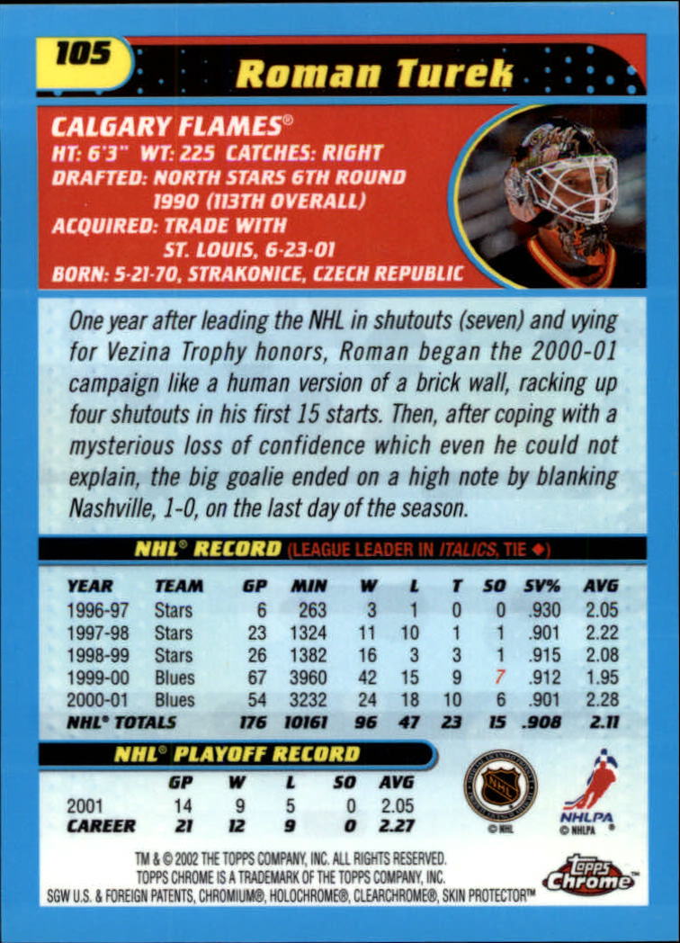 B1371-2001-02 Topps Chrome HK #S 1-182 + Rookies - Sie wählen aus- 15+ KOSTENLOSER US-VERSAND - Bild 209 von 362