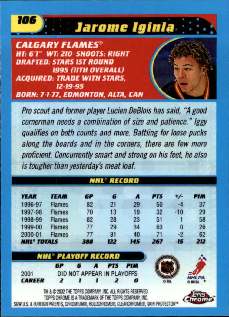 B1371-2001-02 Topps Chrome HK #S 1-182 + Rookies - Sie wählen aus- 15+ KOSTENLOSER US-VERSAND - Bild 211 von 362
