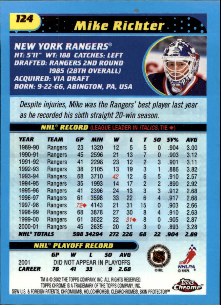 B1371-2001-02 Topps Chrome HK #S 1-182 + Rookies - Sie wählen aus- 15+ KOSTENLOSER US-VERSAND - Bild 247 von 362