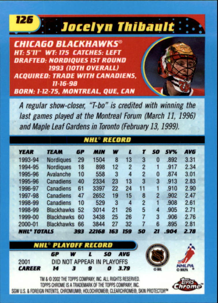 B1371-2001-02 Topps Chrome HK #S 1-182 + Rookies - Sie wählen aus- 15+ KOSTENLOSER US-VERSAND - Bild 251 von 362