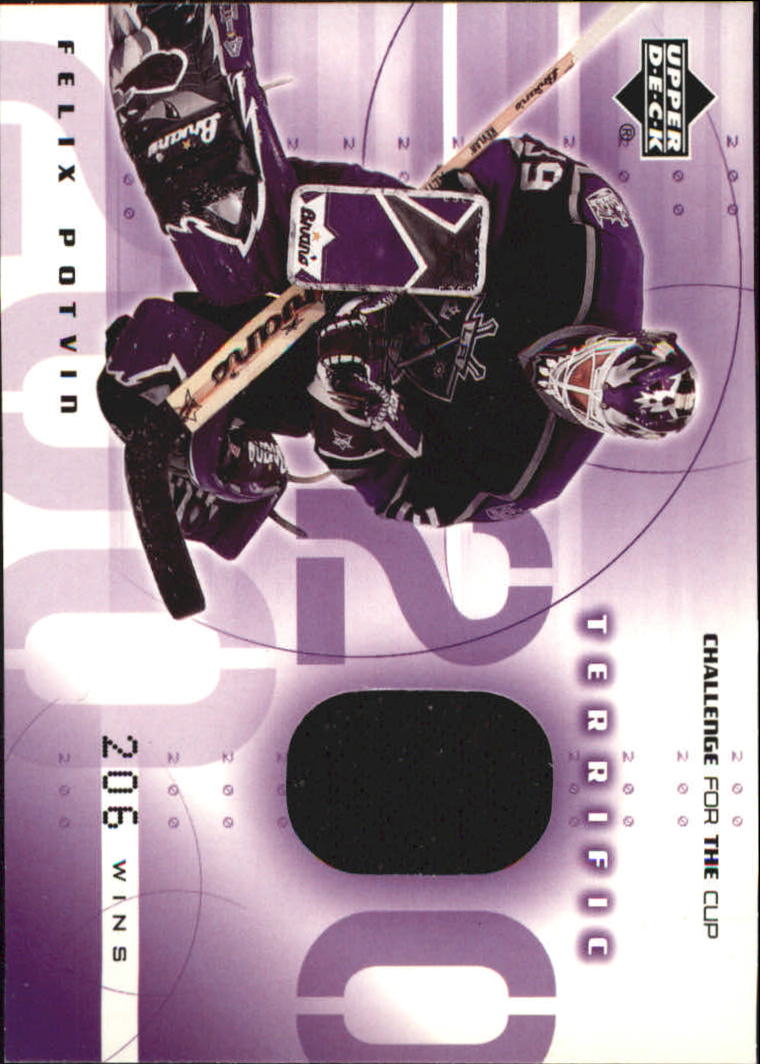 2001-02 UD Challenge for the Cup Jerseys #TFP Felix Potvin