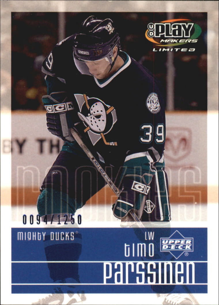 2001-02 UD Playmakers #101 Timo Parssinen RC