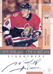 2001-02 UD Premier Collection Signatures #HO Marian Hossa B